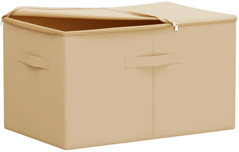 vidaXL Κουτί αποθήκευσης 6 pcs Κρεμ 55 x 35 x 32 εκ. Ύφασμα