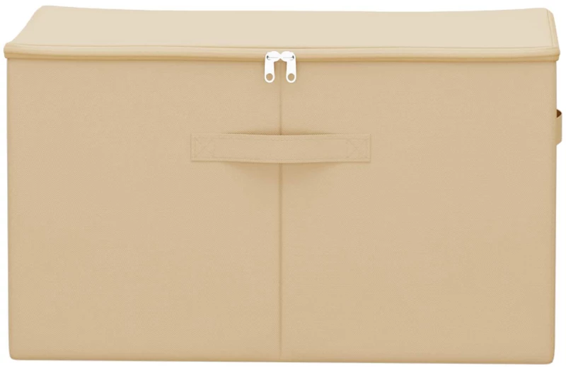vidaXL Κουτί αποθήκευσης 6 pcs Κρεμ 55 x 35 x 32 εκ. Ύφασμα