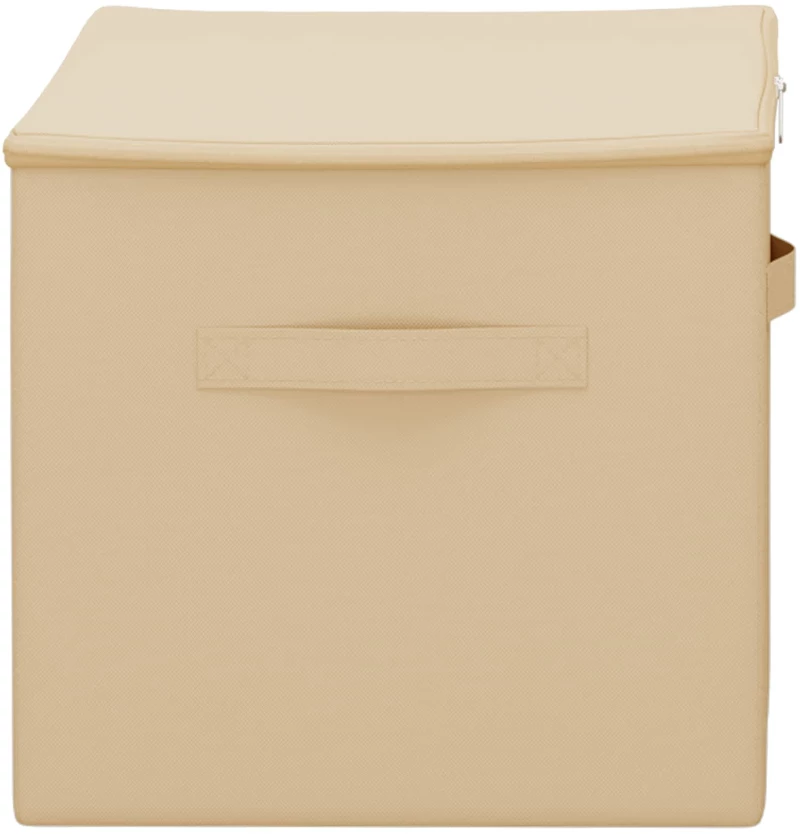vidaXL Κουτί αποθήκευσης 6 pcs Κρεμ 55 x 35 x 32 εκ. Ύφασμα