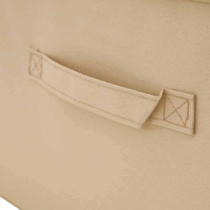 vidaXL Κουτί αποθήκευσης 6 pcs Κρεμ 55 x 35 x 32 εκ. Ύφασμα