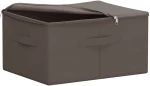 vidaXL Κουτί αποθήκευσης 24 pcs Γκρι 50 x 30 x 25 cm Ύφασμα