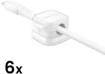 Joyroom Cable Organizer Magnetic έως 7,5 mm διάμετρος, (6 τμχ), Λευκό (JR-ZS368)