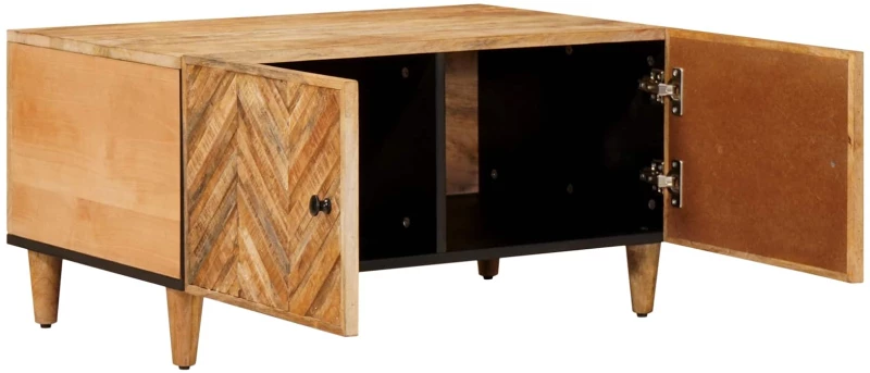 vidaXL Τραπεζάκι σαλονιού Καφέ 80 x 50 x 40 cm Στερεό ξύλο μάνγκο