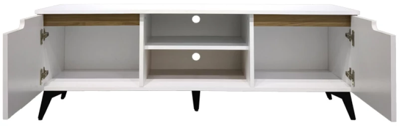 Έπιπλο τηλεόρασης Kemvio pakoworld  sonoma-λευκό 120x38x44εκ