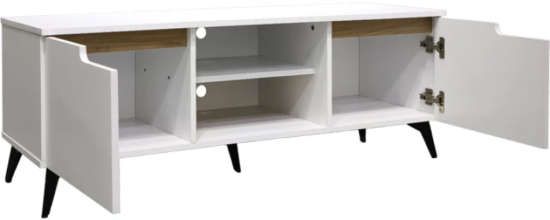 Έπιπλο τηλεόρασης Kemvio pakoworld  sonoma-λευκό 150x38x44εκ