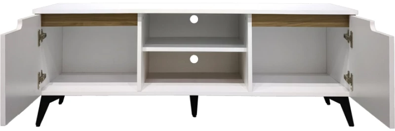 Έπιπλο τηλεόρασης Kemvio pakoworld  sonoma-λευκό 150x38x44εκ