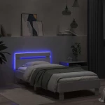 vidaXL Κρεβάτι με φωτισμό LED Λευκό 80 x 200 cm Επεξεργασμένο Ξύλο