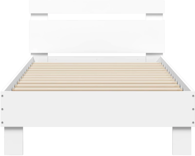 vidaXL Κρεβάτι με φωτισμό LED Λευκό 80 x 200 cm Επεξεργασμένο Ξύλο