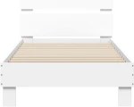 vidaXL Κρεβάτι με φωτισμό LED Λευκό 80 x 200 cm Επεξεργασμένο Ξύλο