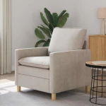 vidaXL Καναπές Κρεμ 76 x 81 x 87,5 εκ Πολυεστέρας