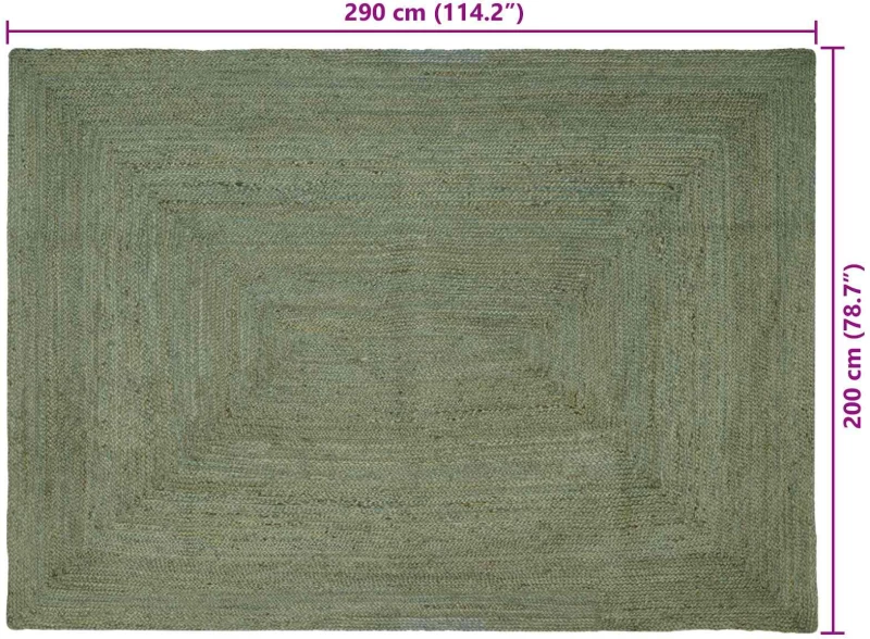 vidaXL Χαλιά χώρου Ορθογώνιος Λαδί 200 x 290 εκ. Γιούτα