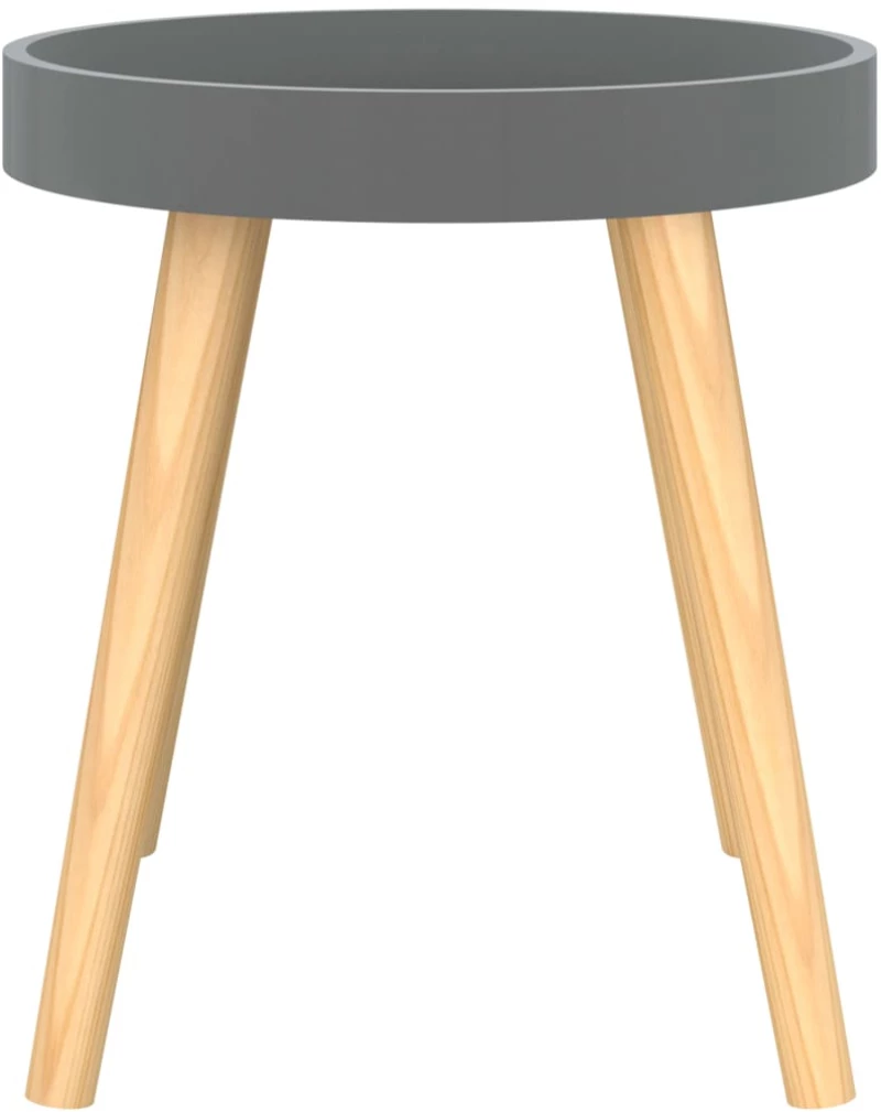 vidaXL Βοηθητικό Τραπέζι Γκρι 38x38x40 εκ. Επεξ. Ξύλο & Μασίφ Πεύκο