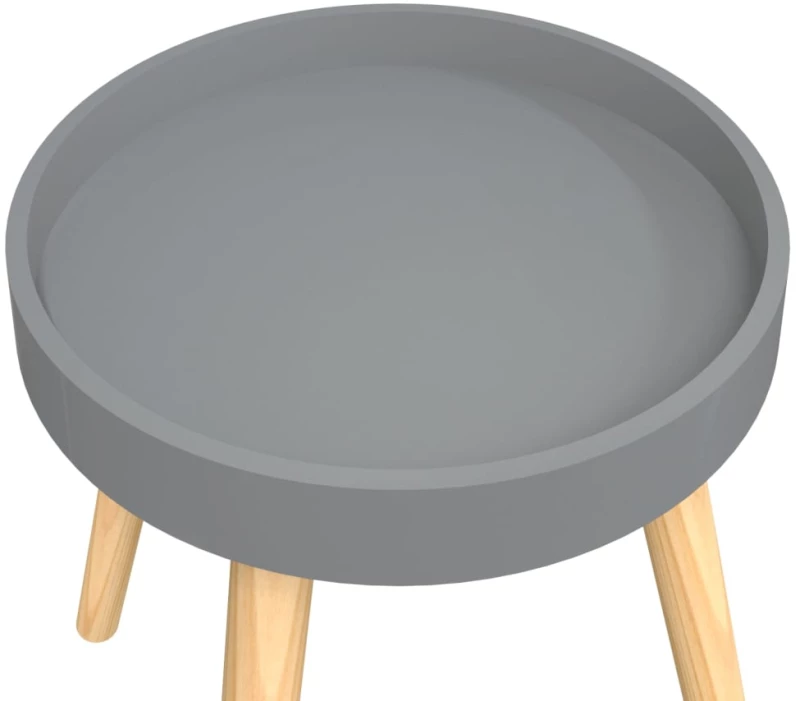 vidaXL Βοηθητικό Τραπέζι Γκρι 38x38x40 εκ. Επεξ. Ξύλο & Μασίφ Πεύκο