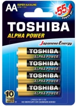 Toshiba Alpha Power Αλκαλικές Μπαταρίες AA 1.5V 4τμχ (LR6GCH BP-4)