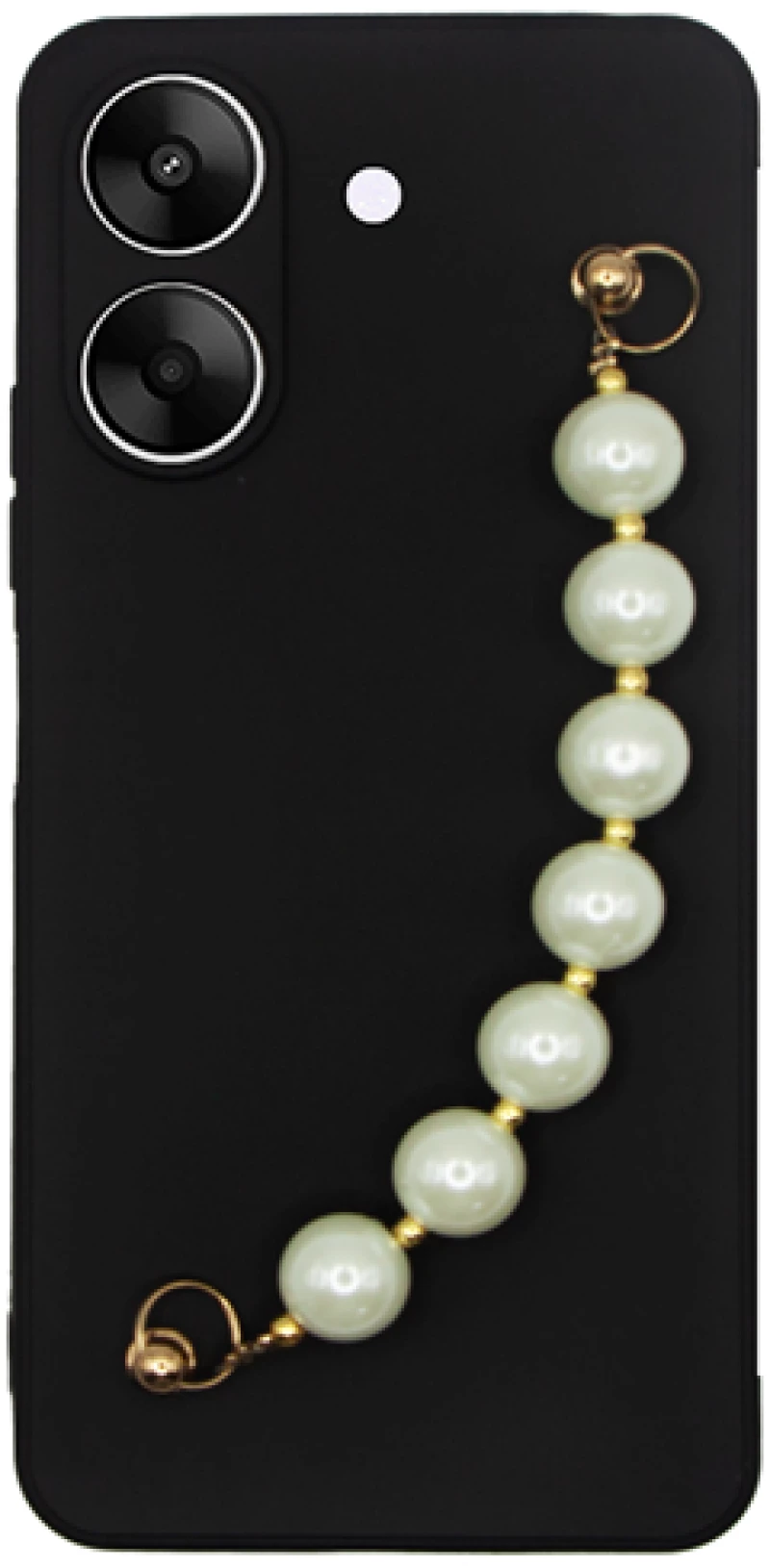 Vivid Silicone Case Pearl Chain Redmi 13C Black