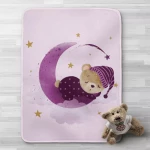 Κουβέρτα Κούνιας Sleeping Bear Μωβ 100 x 140 cm Μωβ 100 x 140 cm