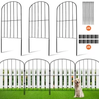 VEVOR Garden Fence, No Dig Fence 731,5 cm (H)x 396,2 cm(L) Animal Barrier Fence, Underground Διακοσμητικός φράκτης κήπου με διάκενο 5,1 cm, Μεταλλικός φράχτης σκύλων για την αυλή και το εξωτερικό αίθριο, 28 πακέτο