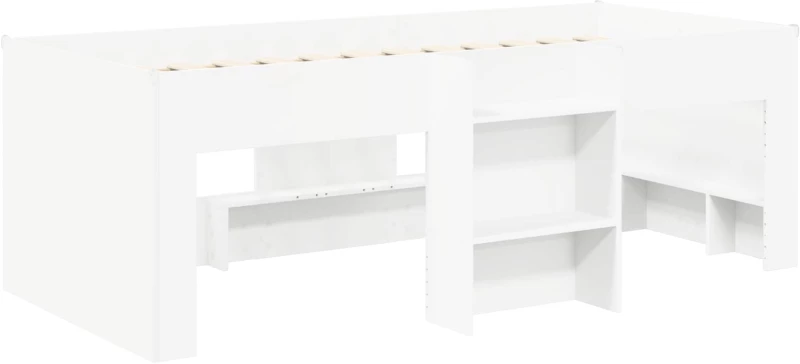 vidaXL Κρεβάτι Υψηλού Στυλ για Παιδιά 2 pcs Λευκό 90 x 190 cm