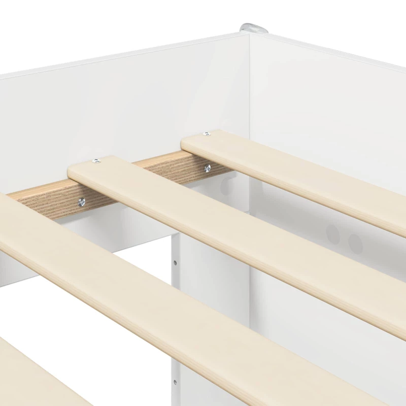 vidaXL Κρεβάτι Υψηλού Στυλ για Παιδιά 2 pcs Λευκό 90 x 190 cm