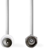 Καλώδιο Nedis F-Connector to Coax Male White 1.5m (CSGL41800WT15)
