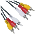 Καλώδιο Powertech 3x RCA Male - 3x RCA Male 1,5m (CAB-R004)