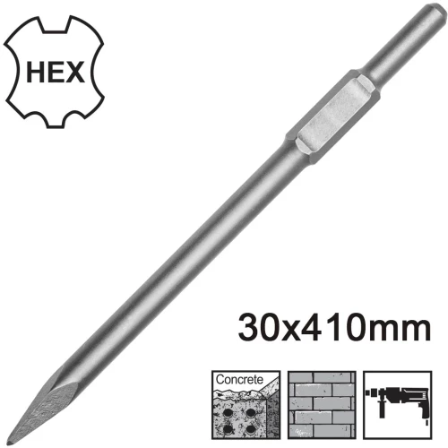 INGCO ΒΕΛΟΝΙ HEX 30 X 410MM DBC0314101