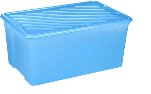 HOMEPLAST NAK BOX Κουτί αποθήκευσης 92Lt με καπάκι και ροδάκια μπλέ 70X46X34CM 5200310904219