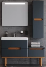VENTO ANTHRAX ΣΕΤ ΕΠΙΠΛΟ ΜΠΑΝΙΟΥ MDF 18 ΛΑΚΑ ΑΝΘΡΑΚΙ 130x46x85cm (902-536)
