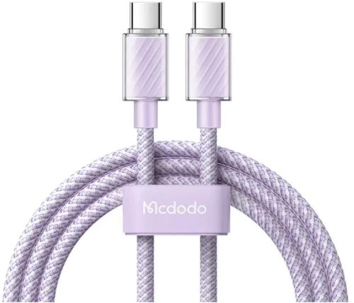 Mcdodo CA-3672 Type-C to Type-C Transparent Data Cable  1.2m purple