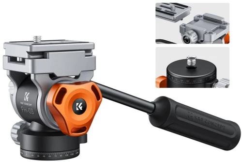 K&F Concept FH-03 Video Fluid Tripod Head (KF31.087)