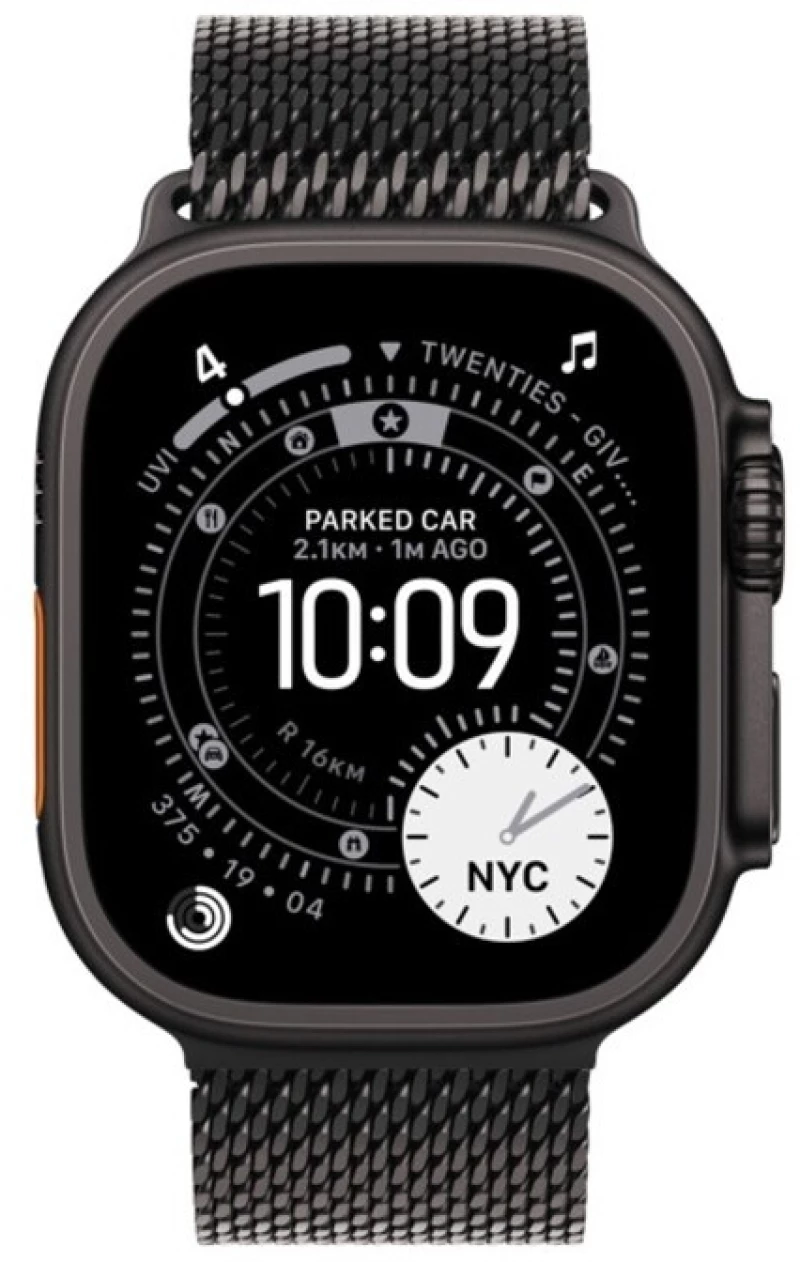 Apple Watch Ultra 3 GPS + Cellular Black Titanium 49mm - Black Titanium Milanese Band (L)