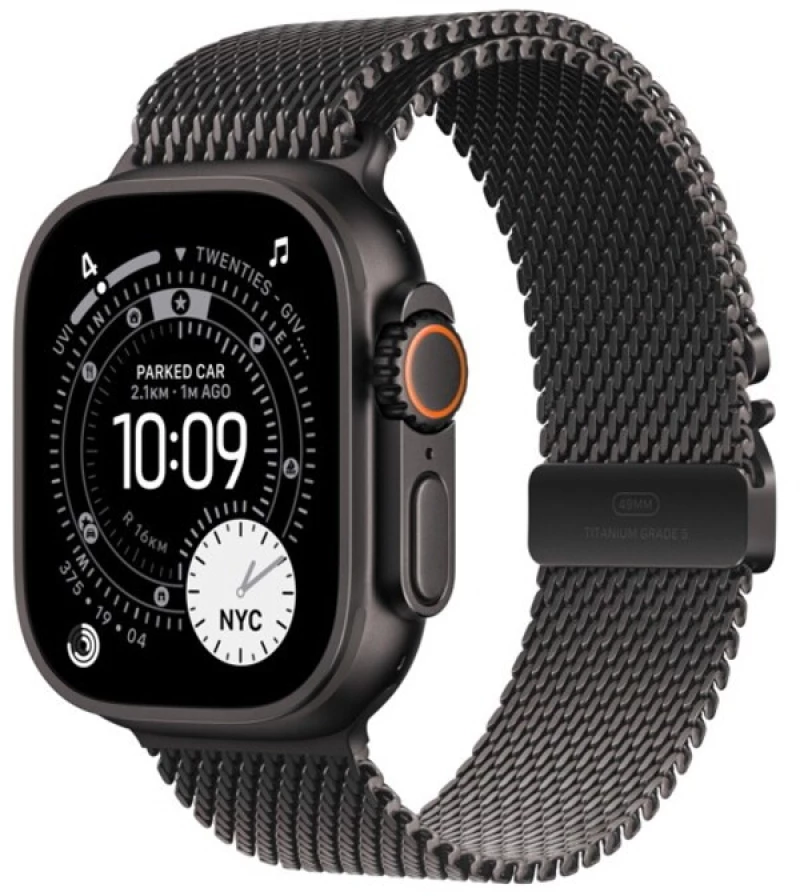 Apple Watch Ultra 3 GPS + Cellular Black Titanium 49mm - Black Titanium Milanese Band (L)