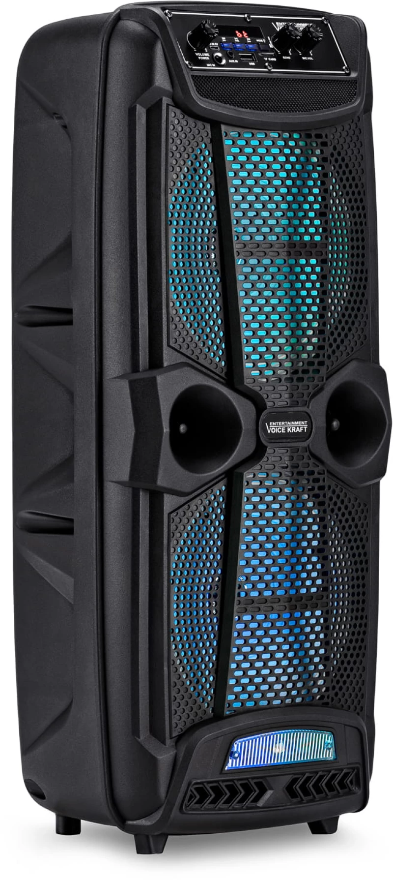 VoiceKraft Αυτοενισχυόμενο ηχείο Bluetooth USB με μπαταρία VK082 BT SPEAKER 100W 2x8"