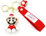 Μπρελόκ μινιατούρα Lucky Super Mario από καουτσούκ σε λευκό χρώμα 5,5cm