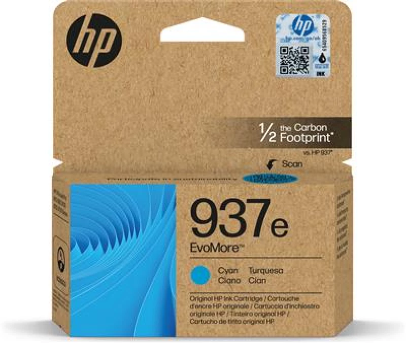 HP 937e EvoMore Cyan Original Ink Cartridge