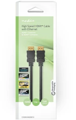 NEDIS CVGB34060BK15 Καλώδιο High speed HDMI with Ethernet, HDMI αρσ. - HDMI αρσ., 1.50m.