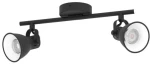 Σποτ Δίφωτο Ατσάλι Μαύρο 2xGU10 L370mm Eglo Seras 98398