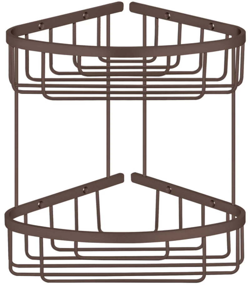 Sanco Shower Baskets Διπλή γωνιακή Θήκη Wenge ανάγλυφο 00009-Α75