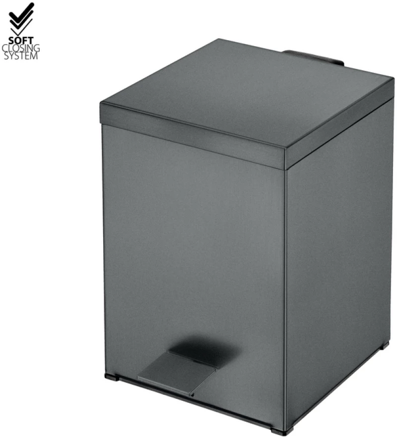 Sanco Waste Bins Χαρτοδοχείο 5lt Ανθρακί ανάγλυφο 90677-Μ118