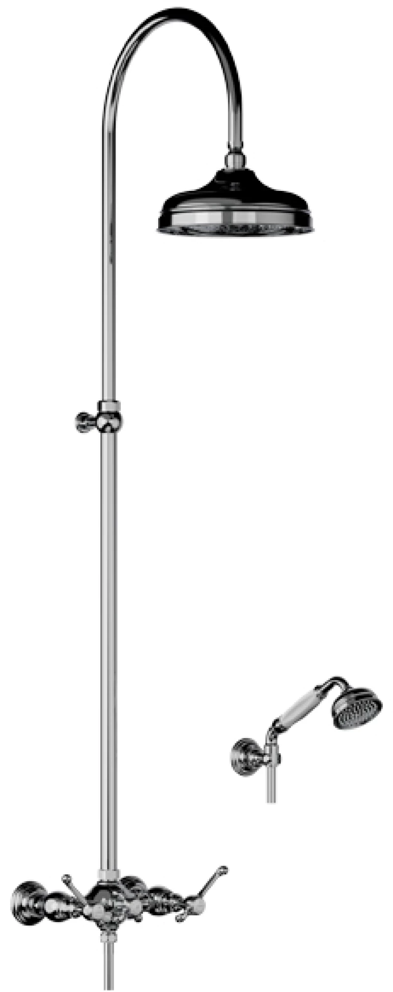 Horus Montmartre Classic Collection - Complete Wall Shower - Matt Nickel 50.544-NM
