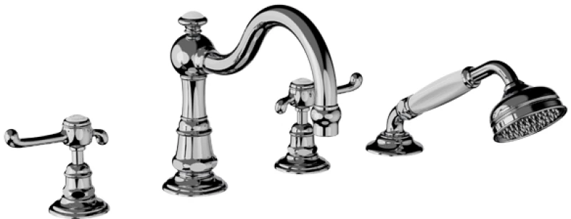 Horus Montmartre Classic Collection - 4 Hole Deck Bath / Shower Set - Polished Nickel 50.466-NB