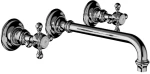 Horus Éloise Classic Collection - Wall Mounted 3 Hole Basin Set for Splashback - Chrome 02.273-CH