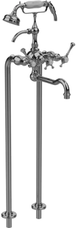 Horus Anthea Classic Collection - Complete Mixer + Pipes for Free Standing Bath - Matt Nickel 10.498-NM