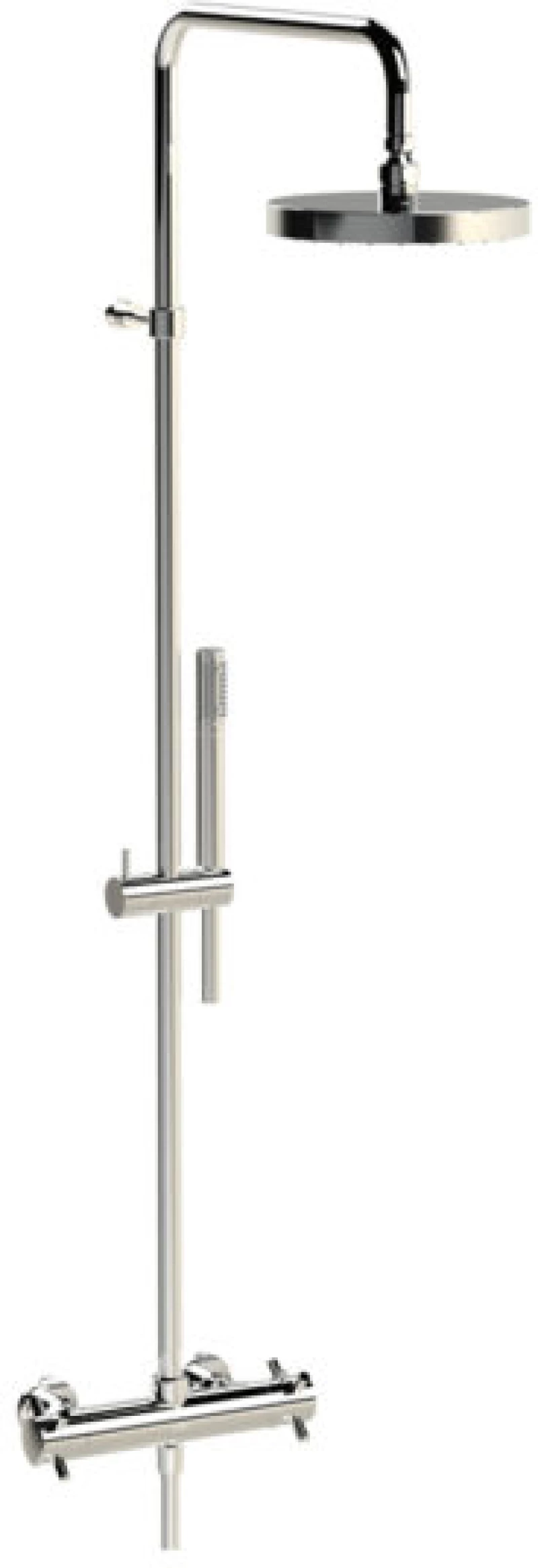 Horus Minoé Contemporary Collection - Complete Exposed Thermostatic Wall Shower Set - Satin Brass 47.797-LS