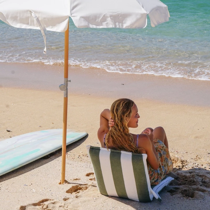 SunnyLife Καρέκλα Ξαπλώστρα Παραλίας Πτυσσόμενη The Vacay Olive Stripe