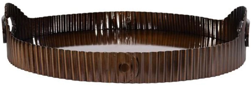 Διακοσμητικός Δίσκος 969-225-008 36x8cm Bronze Μέταλλο
