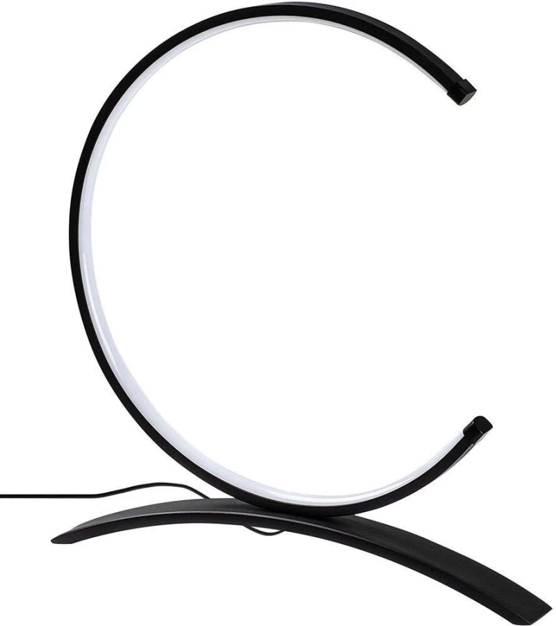 Φωτιστικό Επιτραπέζιο Moon 119FRS1407 35x4x34cm Led 12W 3000K Black Opviq