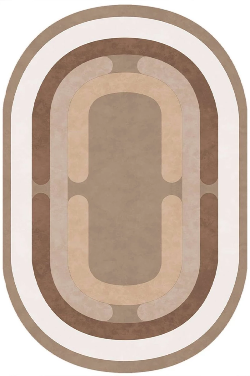 Χαλί Sftkece048 485HFT3960 Brown Oval Conceptum Hypnose 80X120cm Oval