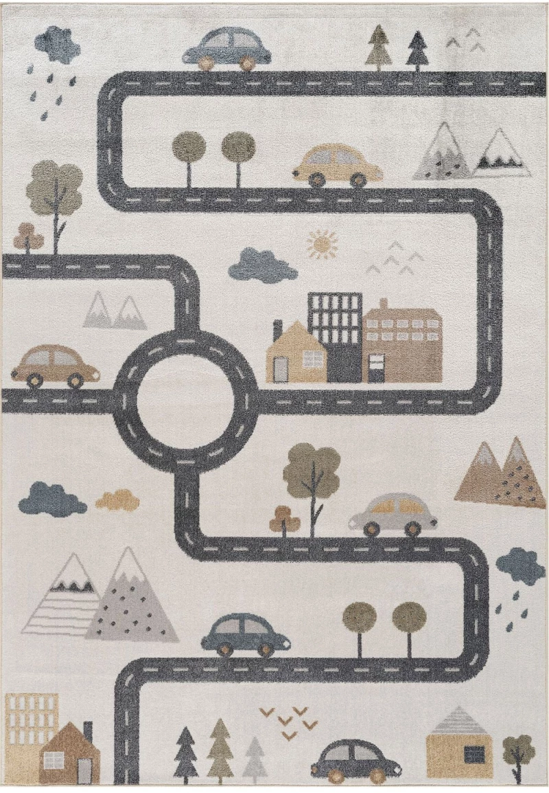 Χαλί Bohem Kids Road 614CCL7472 Cream-Multi Conceptum Hypnose 80X150cm