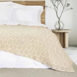 Κουβέρτα Ξενοδοχείου Lucia Beige King Size 270x270cm 100% Βαμβάκι